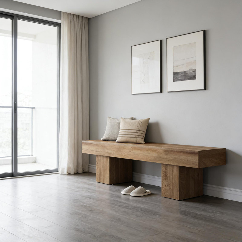 Modern End Of Bed Bench,Dining Bench,Stable Entryway Bench