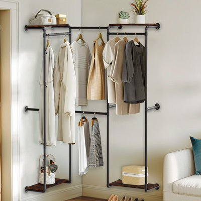 Adetoyosi 185cm Wall Mounted Clothes Rack