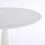 Table à piédestal 31,5 pouces de style Mid-Century moderne, table de salle à manger multifonctionnelle pour 4 à 6 personnes et grande table basse, plateau en panneau de fibres à densité moyenne blanc pour le salon, la cuisine et le bureau