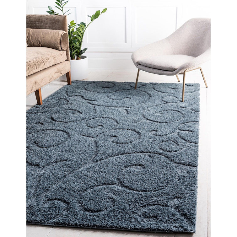 Rinaldi Floral Blue Area Rug