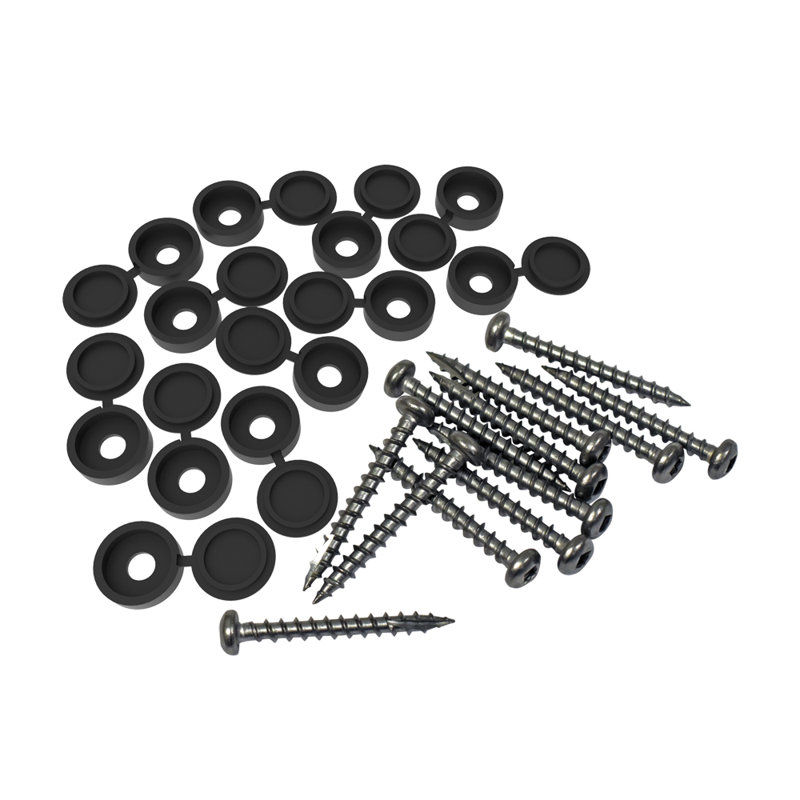 Black Stainless Steel Decorative Screen Panel Fastener Kit