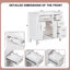 Meuble-lavabo de salle de bain avec lavabo en céramique, portes à fermeture douce, 4 tiroirs de rangement-1236601236