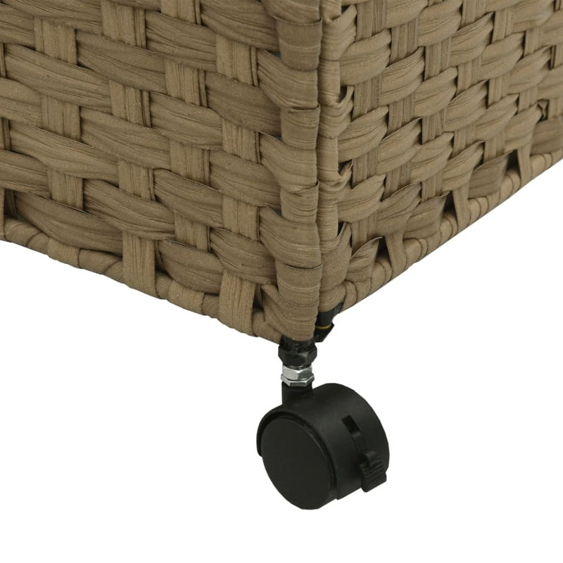  Panier à linge avec roulettes, Brun, H 23,8 po x l 23,6 po x P 13,8 po
