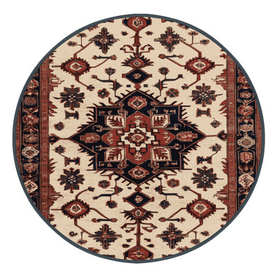 Tapis brun turc lavable à la machine