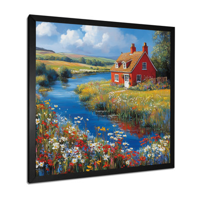 Donalene Cottage By The Riverbank II - Countryside Wall Art