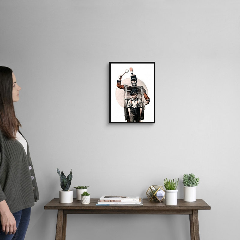 «Fourth of juillet», art mural sur toile, H 18 po x l 14 po x P 1,75 po, Cadre flottant noir