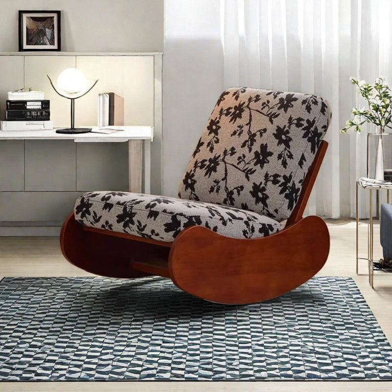 Chaise berçante en bois massif
