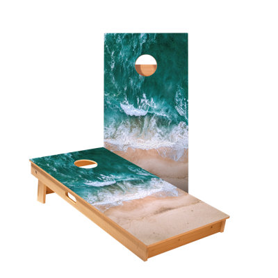 Planches de cornhole océan et sable