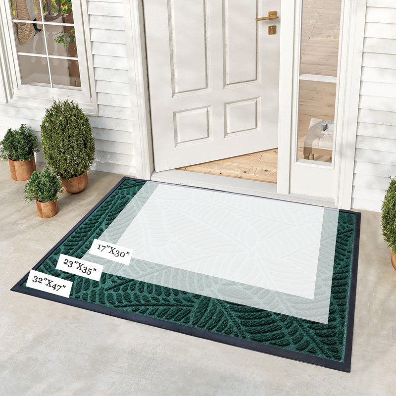 Tapis d'extérieur Welcome Welcome, Green, 32" W x 47" L