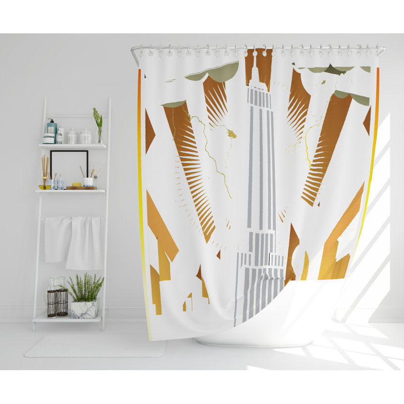 Nash Polyester Shower Curtain Set, 168cm H x 168cm W