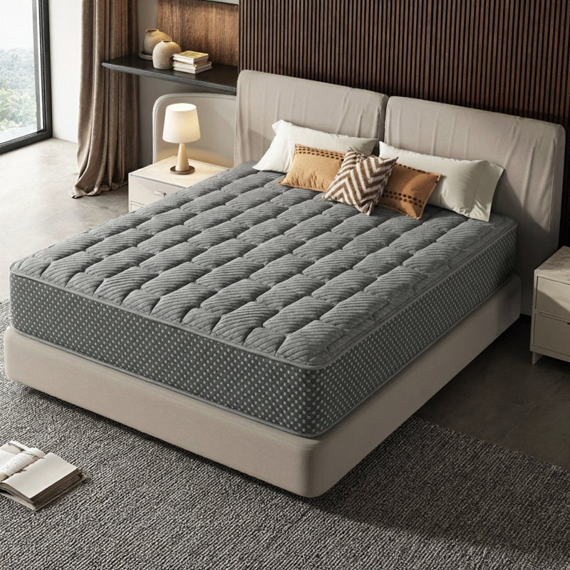 13" Quilted Hybrid Firm Mattress with Gel Memory Foam & Cooling Cover - Twin, Twin XL, Full, Queen, King Size | Adjustable Base Friendly, Minimal Motion Transfer
