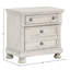 Antique Grey Nightstand Two Drawer