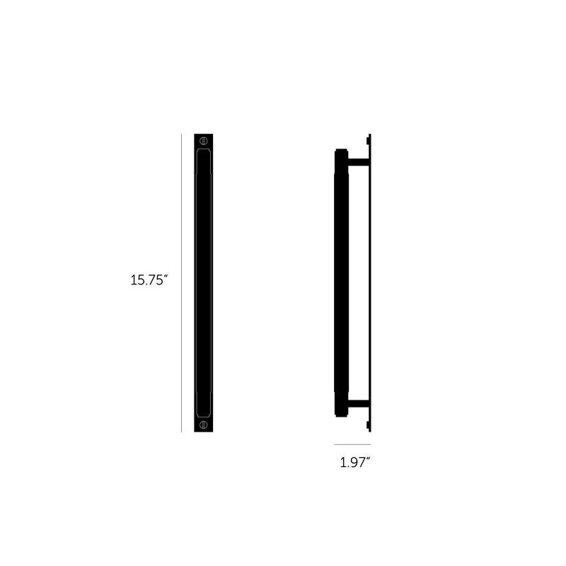 Pull Bar / Plate / Cross, 12 4/5", Steel