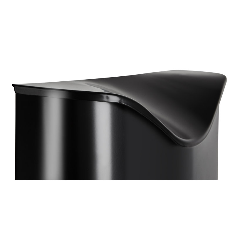 Black Steel Wall-Mounted Mailbox with Hinged Flap