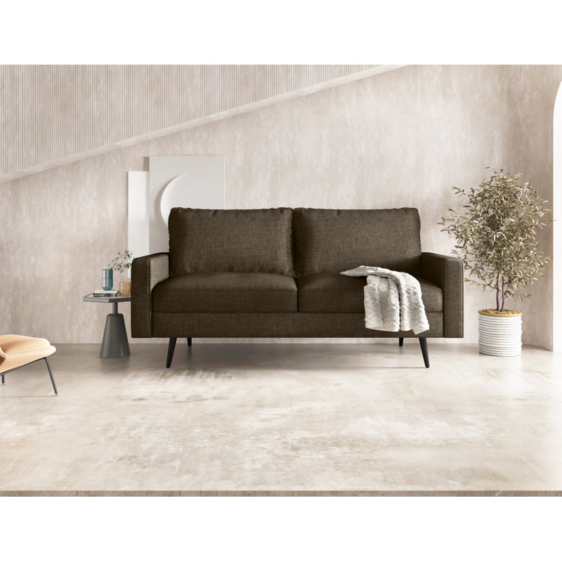 Canapé 70 avec accoudoirs carrés, Polyester lin
