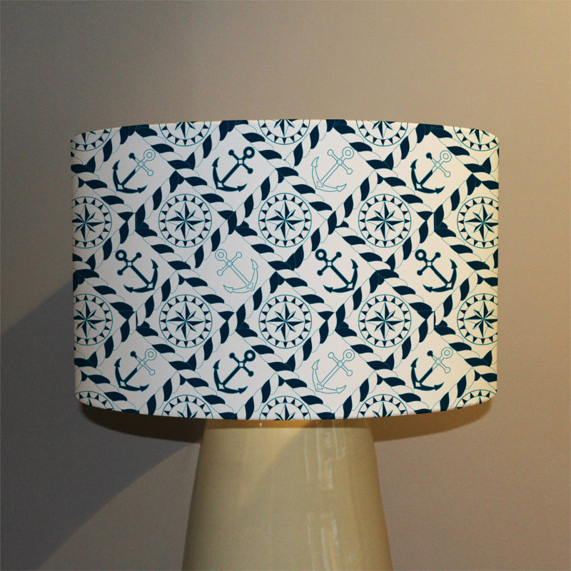 Cotton Drum Lamp Shade ( Uno ), 22cm H x 25cm W x 25cm D