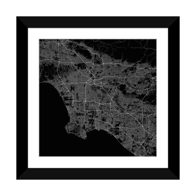 " Los Angeles Urban Roadway Map (Black) " by Urbanmap