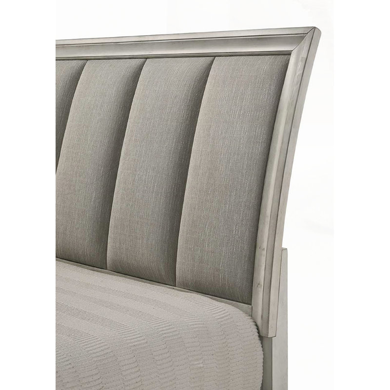 Tête de lit tapissier plateforme, Blanc antique, Grand