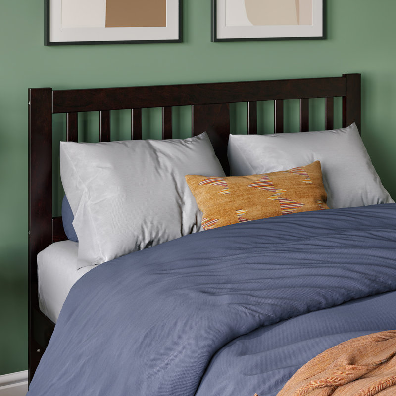 Lit plateforme en bois massif Zosia, Double, Espresso