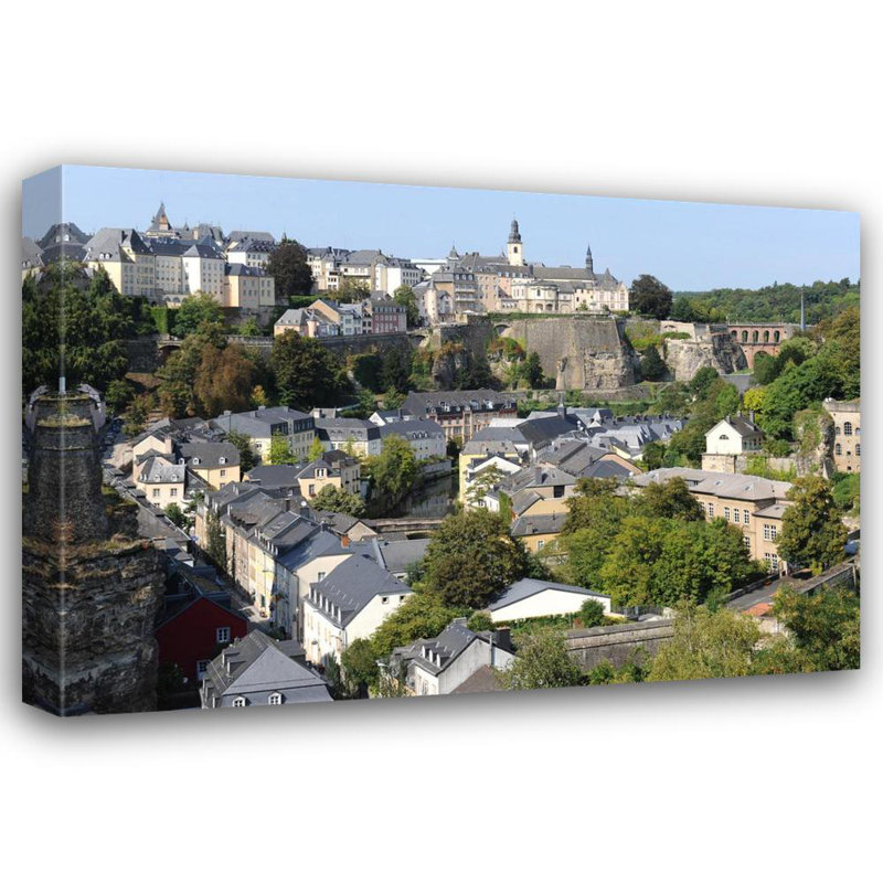 Luxembourg Cityscape, 17" H x 24" W