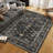 Vintage Washable Area Rug for Bedroom, Distressed Non-Slip Non-Shedding Floral Soft Throw Rugs for Living Room, Dining, Foyer (Brown)-224649542
