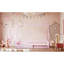 Lit simple en bois avec clôture rose - Fabrication en pin robuste pour l'accessoire de chambre à coucher-1614180066