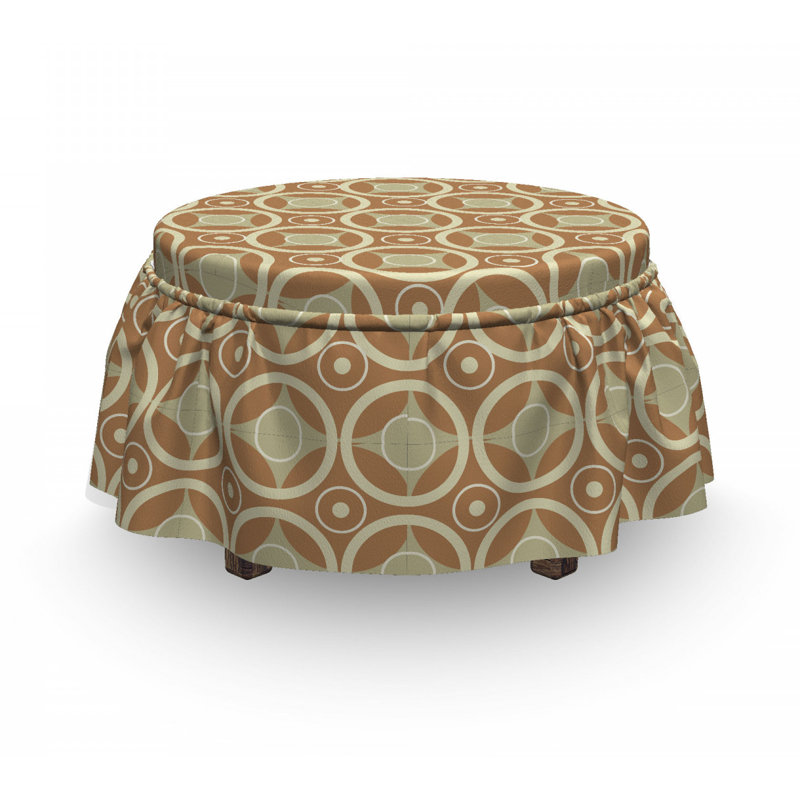 Housse pour repose-pieds en cercle contrast