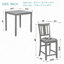 Ensemble de table de salle à manger 5 pièces, ensemble de table de salle à manger carrée en bois pour 4 personnes, ensemble de table de cuisine à hauteur de comptoir avec table carrée et 4 chaises rembourrées pour les petits espaces-411640863
