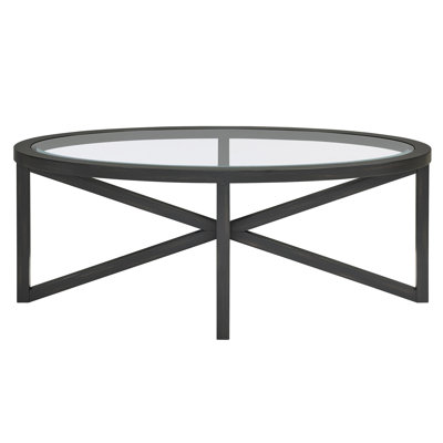 Modern Simple Glass Coffee Table, Tempered Glass Coffee Table Solid  Base Round Transparent Glass Top Modern Living Room Terrace Study Coffee Table