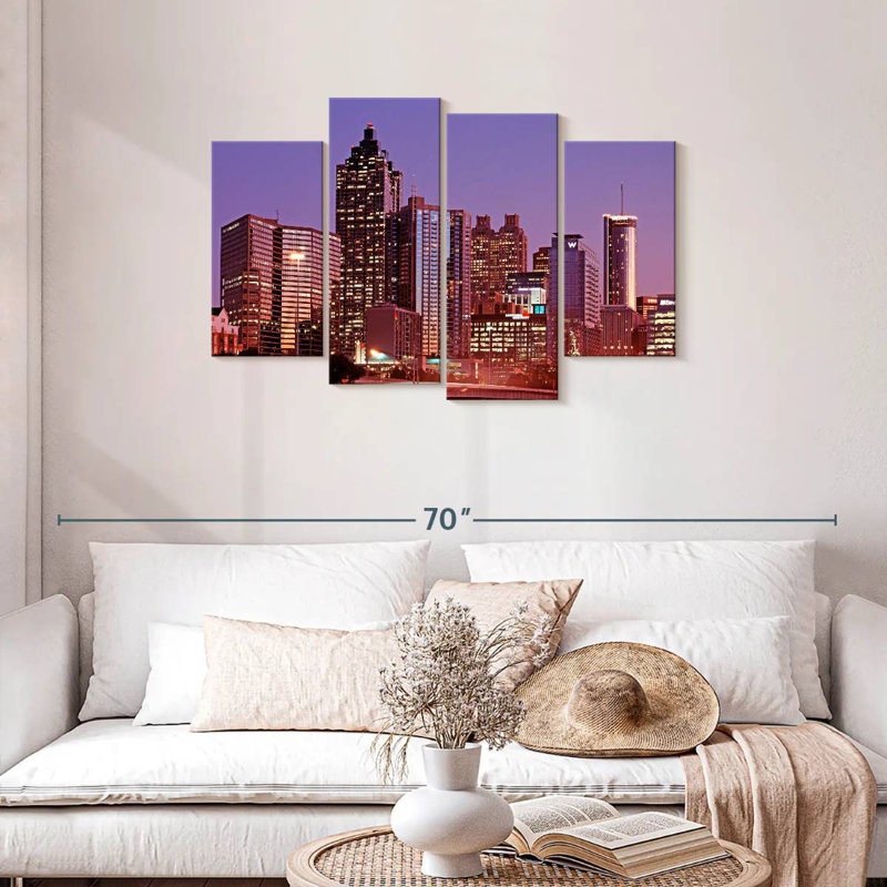 Crépuscule mauve Sireci d'Atlanta, H 27 po x l 43 po