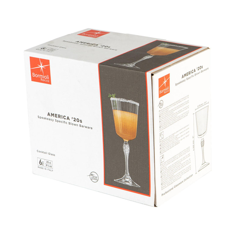 America '20s Cocktail Glasses - 250ml, 6