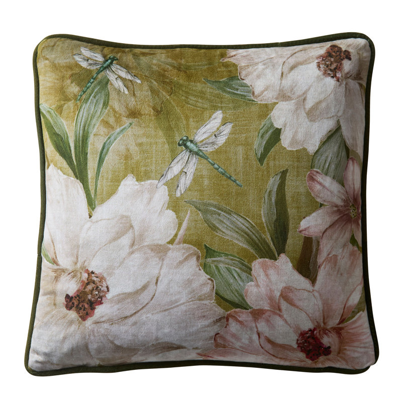 Melker Animal Print Square Throw Cushion Cover, Olive