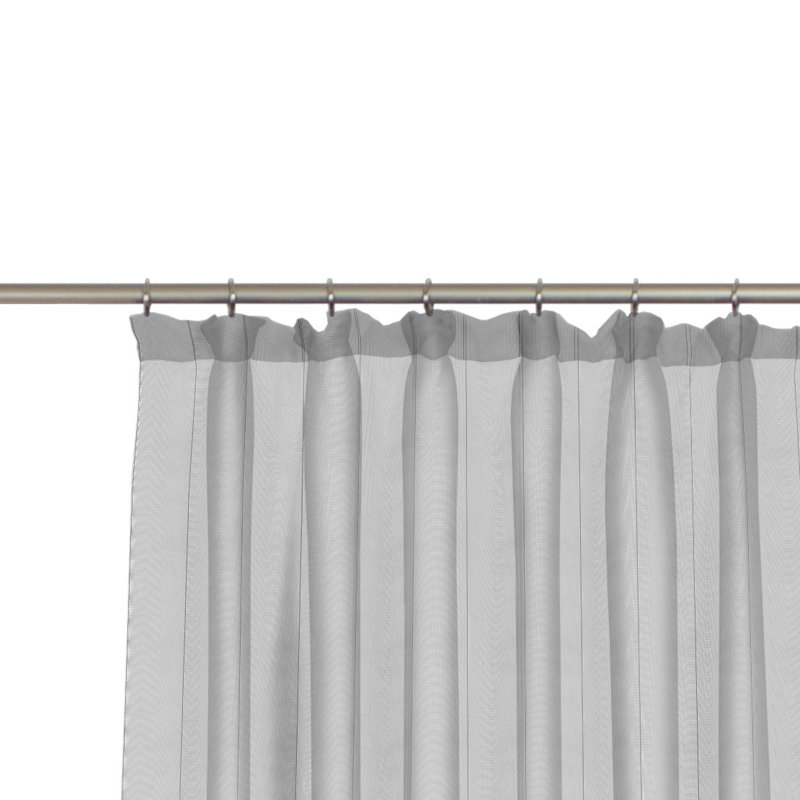 Merlee Semi Sheer Single Curtain Panel, Grey/Brown, 245cm H x 300cm W