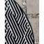 Tapis géométrique noir intérieur / extérieur-55341262