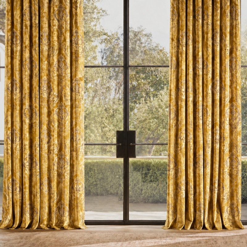 Damask Velvet | Beatrice Fabric, Gold