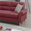 Canapé modulaire réversible en velours rouge paprika