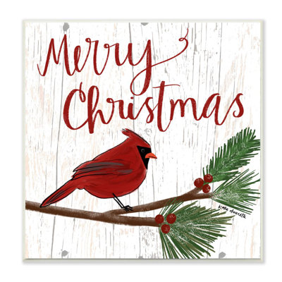 «Merry Christmas Red Bird», peinture