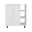 Buffet Cesna Micro-ondes, garde-manger compact autoportant avec rangement à 2 portes, 3 tablettes latérales ouvertes et surface d'appareil