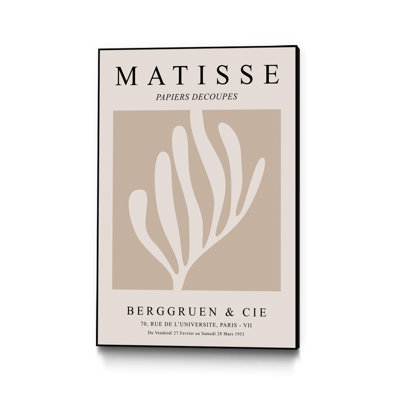 Toile encadrée beige découpée