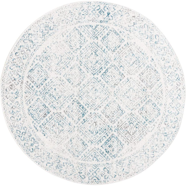Tapis ivoire / turquoise Dickson