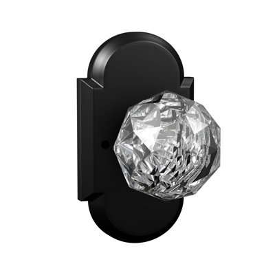 Bouton d'intimité Bravura 926-G2 sur rosette arquée en noir mat