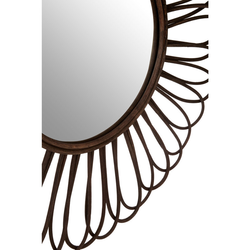 Eicher Solid Wood Flat Wall Mirror, Black