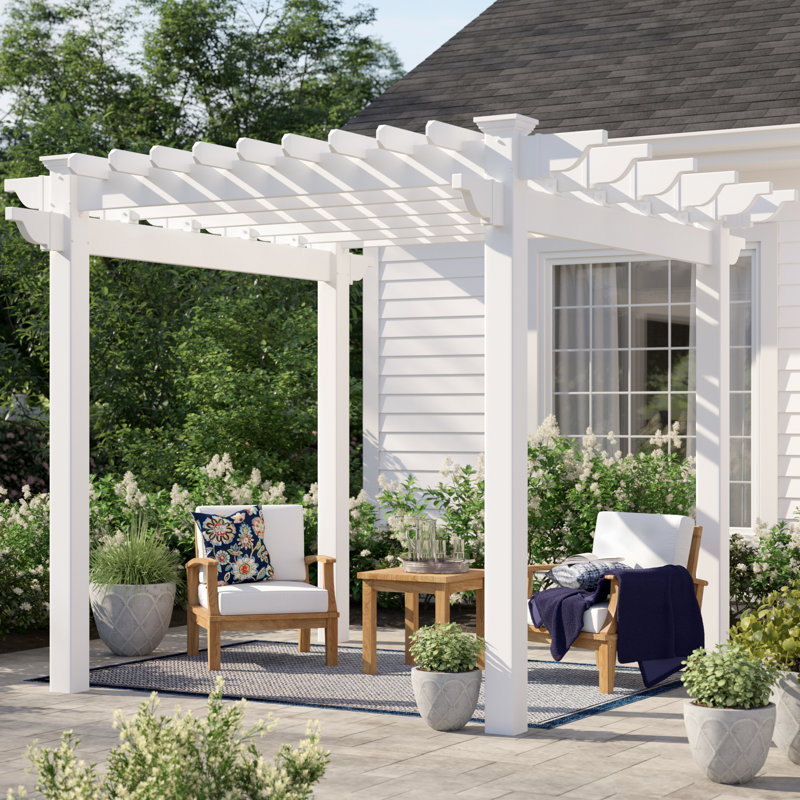 Red Barrel Studio Queensbrook Taquarius Vinyl Pergola
