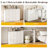 Extendable Makeup Vanity Desk With 6 Drawers-120142151