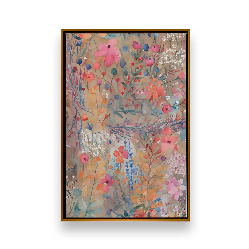 Rêverie de jardin, H 18,75 po x l 12,75 po, Impression encadrée sans passe-partout, Or poli