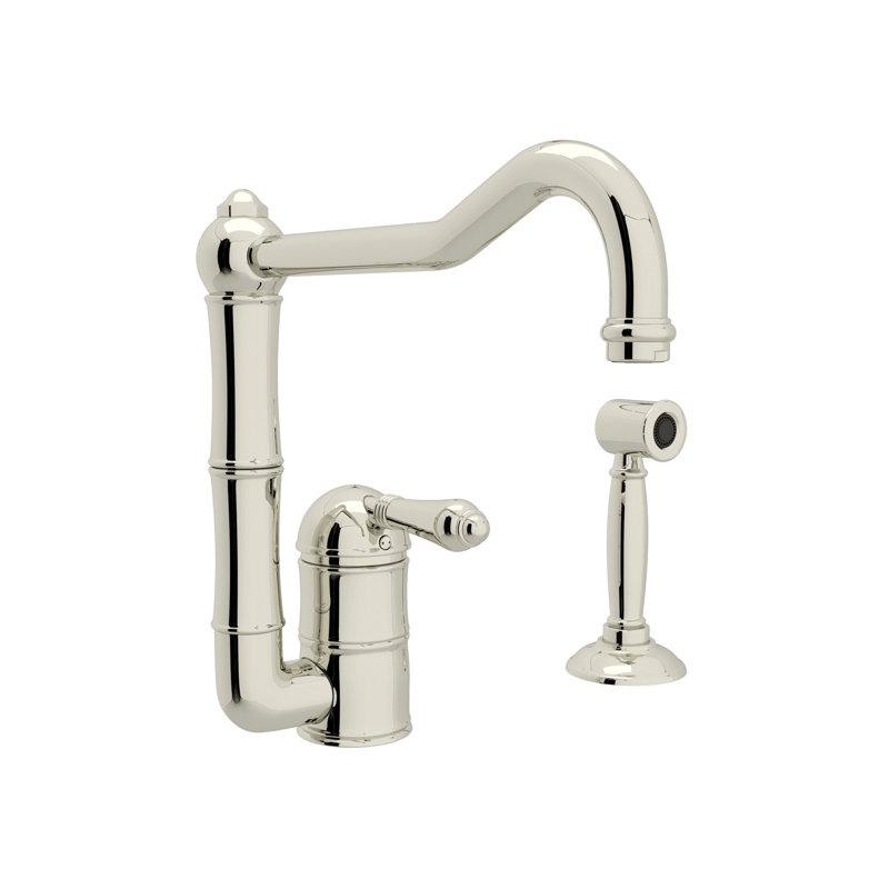 Acqui Kitchen Faucet With Side Spray, Polished Nickel