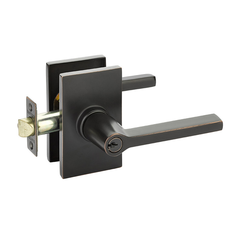 Helios Keyed (Entry) Door Lever, Oil Rubbed Bronze, Left