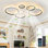 Ventilateur de plafond réversible à intensité variable de 39,4 po avec lumières DEL et télécommande Debrann