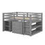Lit mezzanine bas bas avec commode, tablettes et bureau, lit multifonctionnel-1805143838