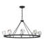 Gatsby 8 - Light Unique Wagon Wheel Chandelier with Crystal Accents-66049719